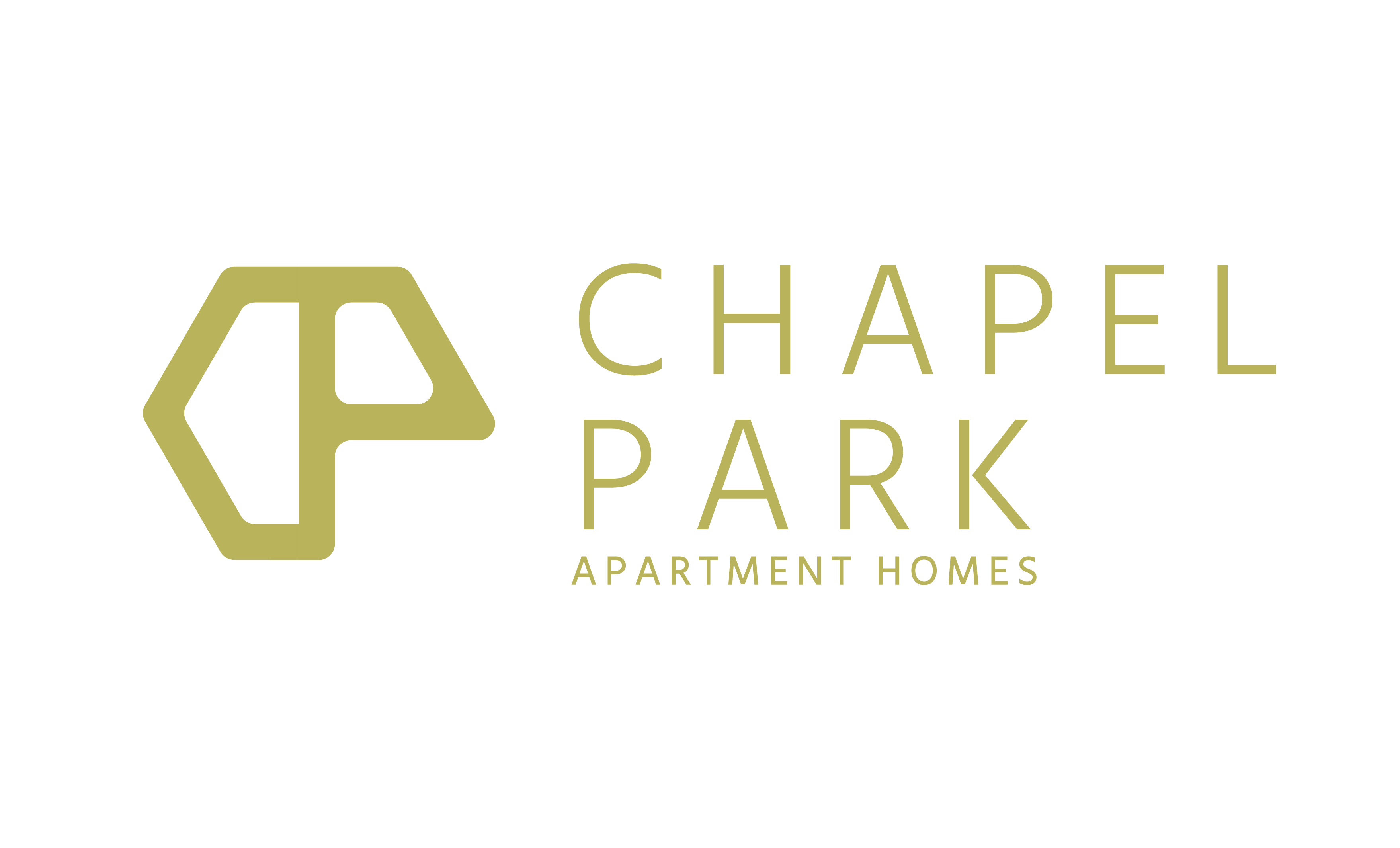 A logo for a company named Chapel Park Apartment Homes.